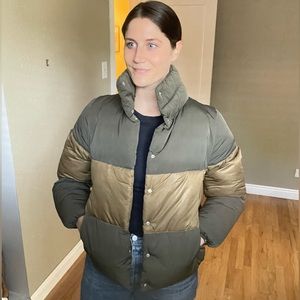 Mango cropped puff jacket